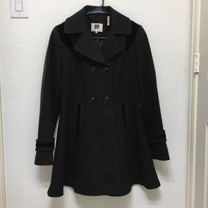 Olive Fit & Flare Peacoat